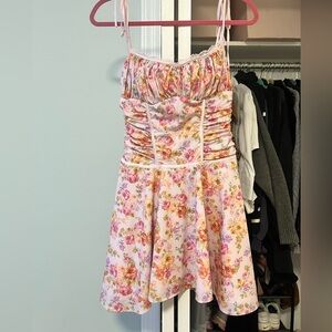 House of CB Mini Floral Pink Dress